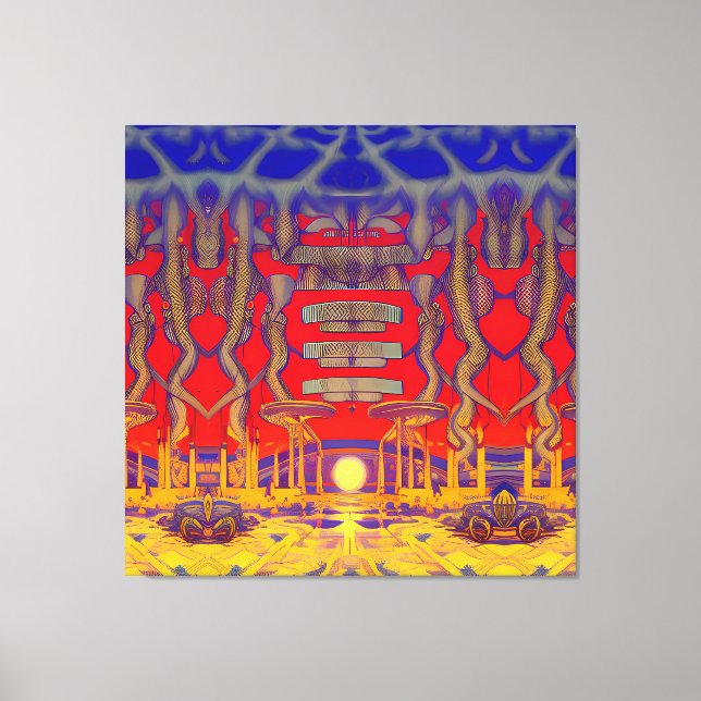 Psychedelic Dreamland Canvastryck (Framsida)