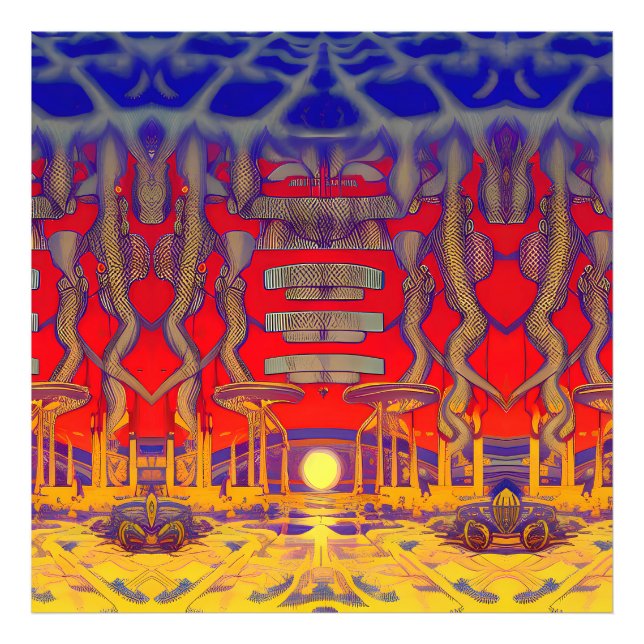 Psychedelic Dreamland Fototryck (Framsidan)