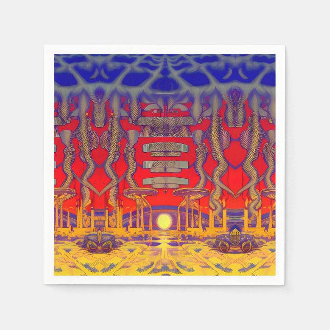 Psychedelic Dreamland Pappersservett (Framsidan)