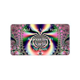 Psychedelic Dreams Fractal Adressetikett