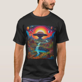 Psychedelic Dreamscape Alien T Shirt