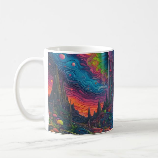 Psychedelic Dreamscape Kaffemugg (Vänster)