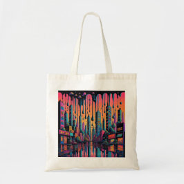 Psychedelic Drippy City Art Tygkasse