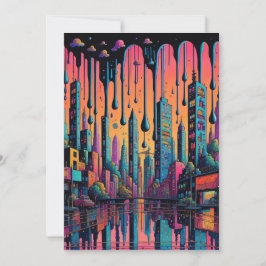 Psychedelic Droppig Stadskonst Inbjudningar