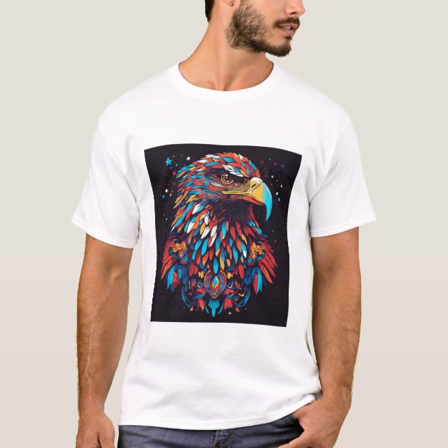 Psychedelic Eagle Gaze T Shirt (Framsida)