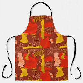 Psychedelic Egyptian Collage: Maroon Red Ochre