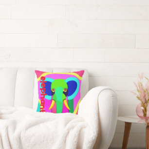 Psychedelic Elephant på Nursery Kudde