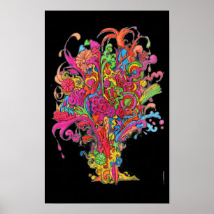 Psychedelic explosion poster