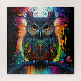 Psychedelic Fantasy Hippy Uggla Pussel