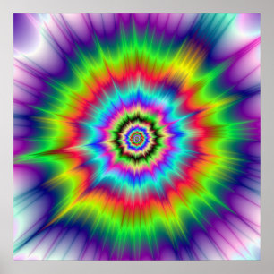 Psychedelic Färg Explosion Poster
