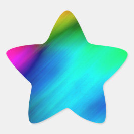 Psychedelic Färg Stjärnformat Klistermärke