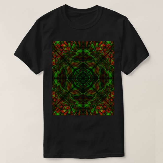 Psychedelic färger (mörk) tee shirt (Design framsida)