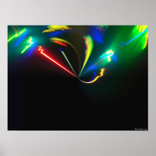 psychedelic färgexplosion poster