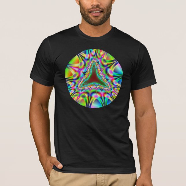 psychedelic färgrik främmande käke t-shirt (Framsida)