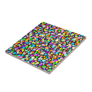 Psychedelic färgSpheres Kakelplatta