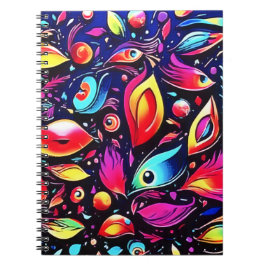 Psychedelic Feather Dream Anteckningsbok