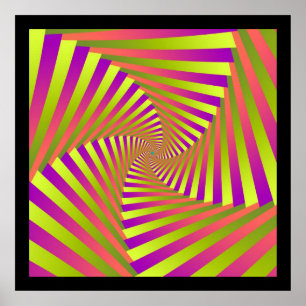 Psychedelic Fem Arm Spiral Poster