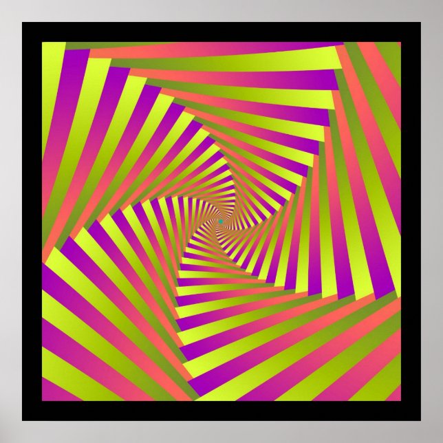 Psychedelic Fem Arm Spiral Poster (Framsidan)