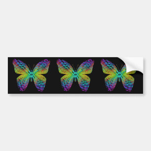 Psychedelic fjäril bildekal