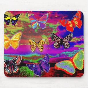 psychedelic fjärilar Mousepad Musmatta