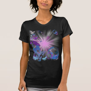 psychedelic fjärilar tee shirt
