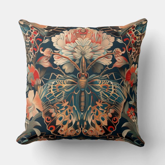 Psychedelic Flight Tapestry Botanical Kudde (Framsida)