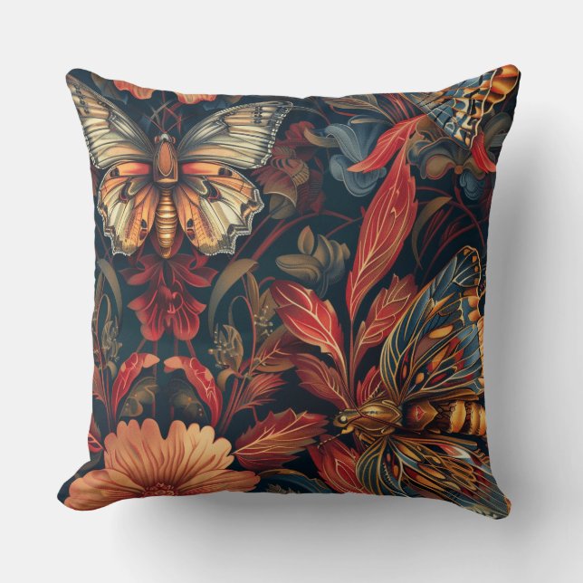 Psychedelic Flight Tapestry Botanical Kudde (Framsida)