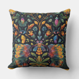 Psychedelic Flight Tapestry Botanical Kudde