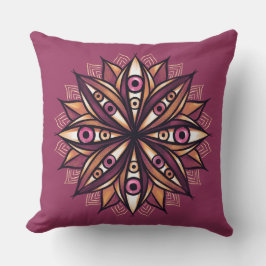 Psychedelic Flower Art med Trippy Creepy Ögon Kudde