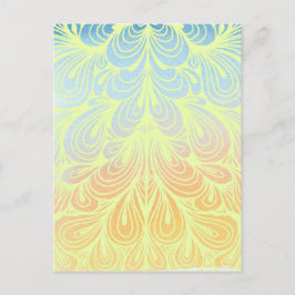 Psychedelic Flower Petals Vykort