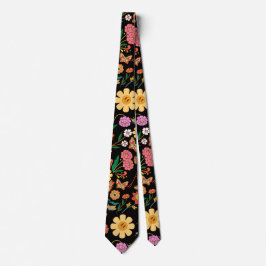 Psychedelic Flowers Mönster x4 Black BG Slips