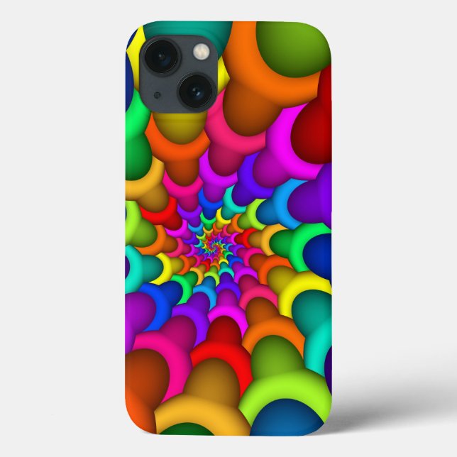 Psychedelic fodral för regnbågespiralXtreme iPhone (Baksida)