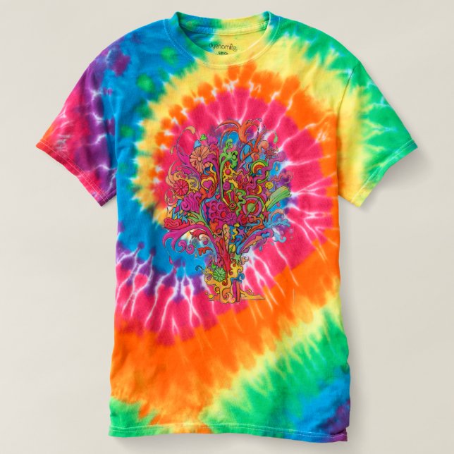 Psychedelic fontän t-shirt (Design framsida)