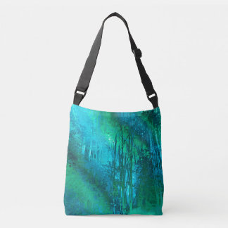 Psychedelic Forest (turquoise-spring green) Axelväska