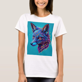 Psychedelic Fox Head T Shirt