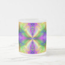 Psychedelic Fractal 85 ~ Frosted Glass Mugg