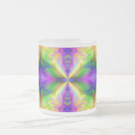 Psychedelic Fractal 85 ~ Frosted Glass Mugg