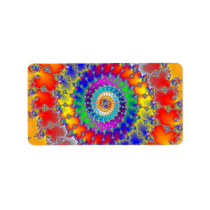 Psychedelic Fractal Adressetikett