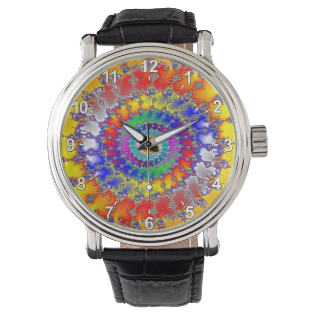 Psychedelic Fractal Armbandsur (Framsida)