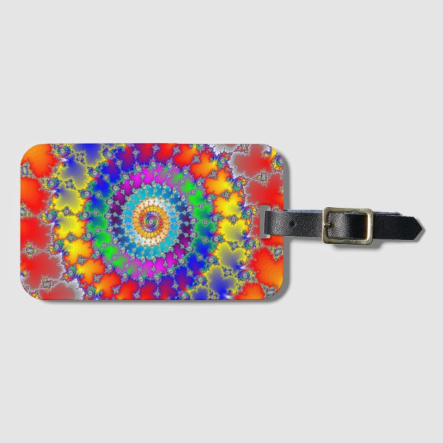 Psychedelic Fractal Bagagebricka (Framsida horisontal)