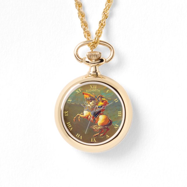 Psychedelic Fractal Berömd Napoleon av David Armbandsur (Framsida)