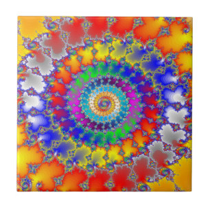 Psychedelic Fractal Kakelplatta