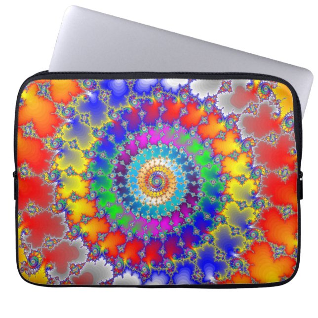 Psychedelic Fractal Laptop Fodral (Framsidan)