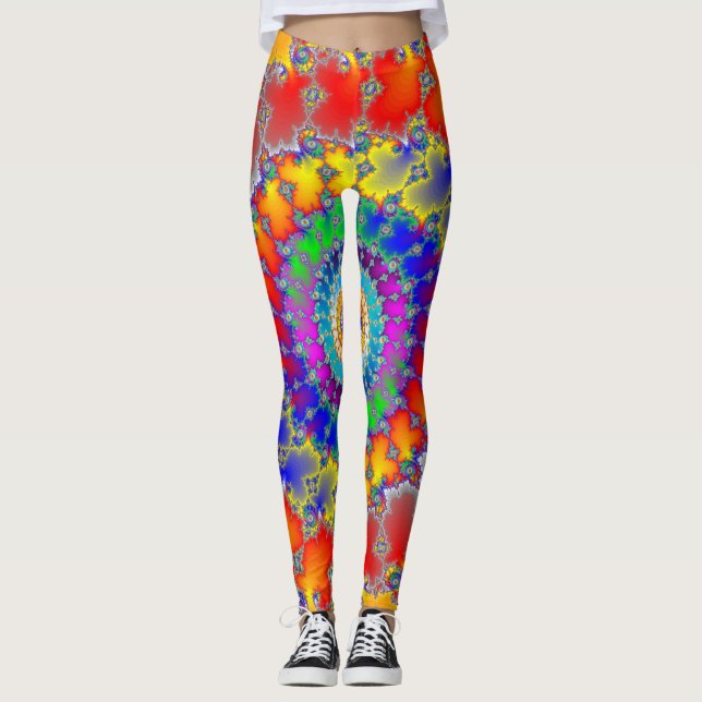 Psychedelic Fractal Leggings (Framsida)