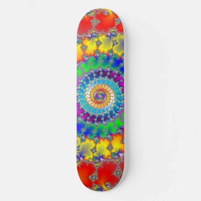 Psychedelic Fractal Mini Skateboard Bräda 18,5 Cm (Framsida)