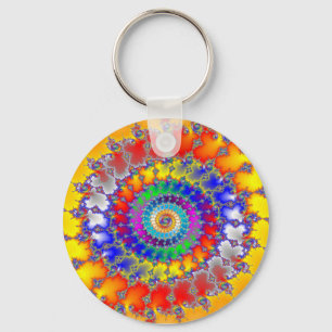 Psychedelic Fractal Nyckelring