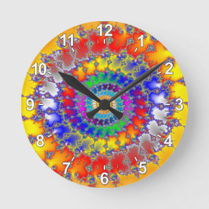 Psychedelic Fractal Rund Klocka
