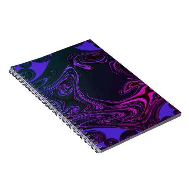 Psychedelic Fractal Spiral Notebook Anteckningsbok (Högra Sidan)