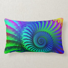 Psychedelic Fractalblåttmönster Lumbarkudde