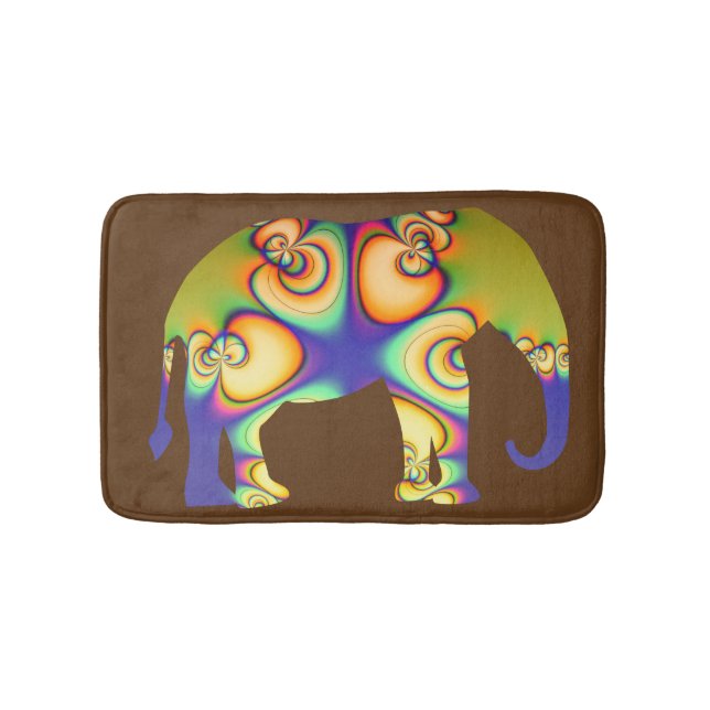 Psychedelic Fractalelefant Badrumsmatta (Framsidan)